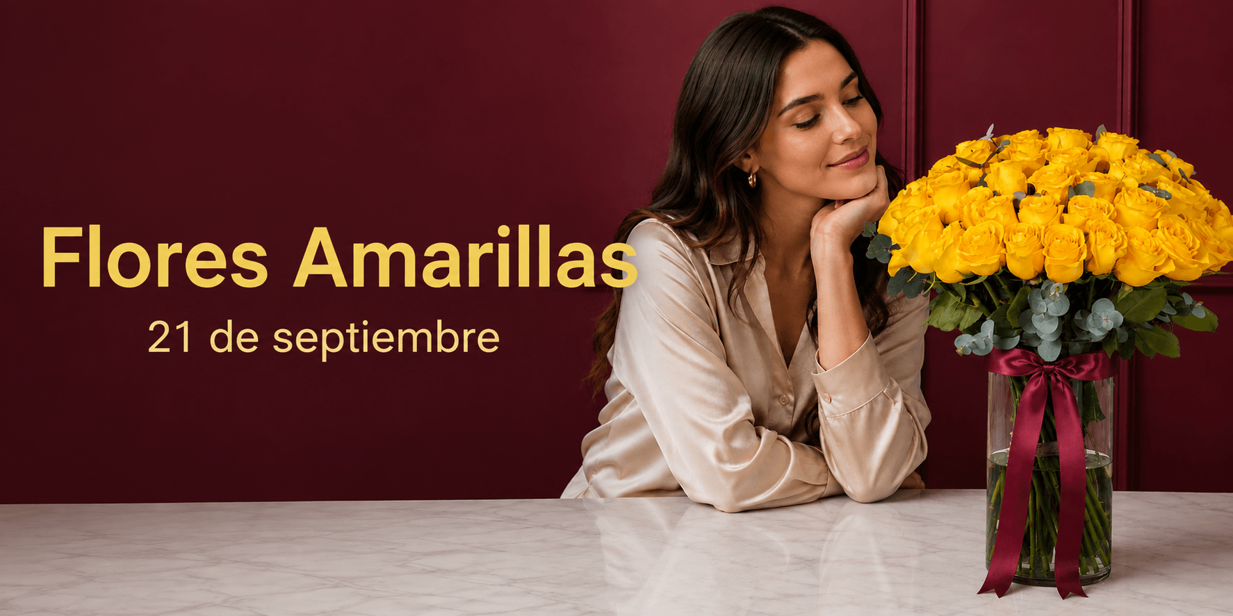 Flores Amarillas Flore® México Ramos de Flores Amarillas y Girasoles para el 21 de Septiembre